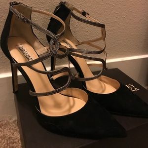 Badgley Mischka Black Strappy Pumps